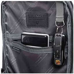 Однолямковий рюкзак через плече Bange BG-7086 9л Сумка-слінг з USB-роз'ємом Black (19380) - мініатюра 5