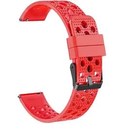 Браслет double для Samsung Galaxy Watch 5 - червоний ширина кріплення 20мм силікон Watchbands (W39-6WB31952943)