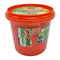 Набор креативного творчества "Кинетический песок" KidSand" Danko Toys KS-01-01 ведро 1000 г Оранжевый