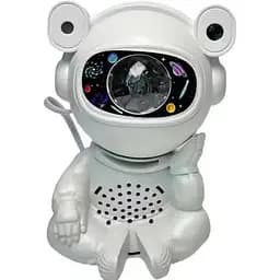 Ночник проектор звездного неба Астронавт XL-730 Bluetooth колонка с TF card Сидящий космонавт с пультом Белый