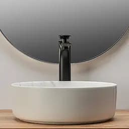 Умивальник Rea Sami marble mat (REA-U8703) накладний - мармуровий - 36x36 - мініатюра 4