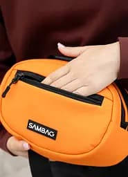 Сумка через плече жіноча бананка Sambag Flex помаранчева 30 × 17 × 10 см (85351029) - мініатюра 4