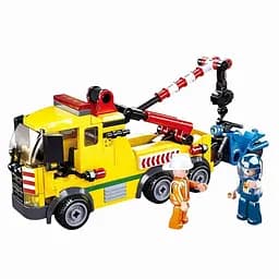 Конструктор Sluban M38-B0877 — Евакуатор з мотоциклом та фігурками, 205 деталей, розвиток моторики і творчості