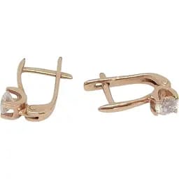 Золоті сережки Qvaliz з фіанітами. С00688Р