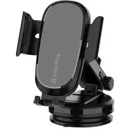 Автодержатель для телефона ColorWay Dashboard Car Wireless Charger черный 15 Вт беспроводная зарядка Qi вакуумная присоска