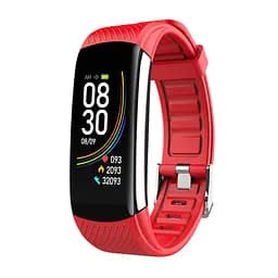 Умный фитнес браслет Lemfo C6T с датчиком температуры тела (Красный)