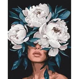 Картина по номерам Brushme Тайна белых пионов 48x60 см