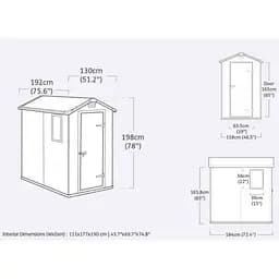 Садовий пластиковий будиночок Keter MANOR 4х6S бежевий - мініатюра 7