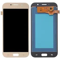 Дисплей Samsung A720 Galaxy A7 2017 золотистий, Gold Sand, TFT