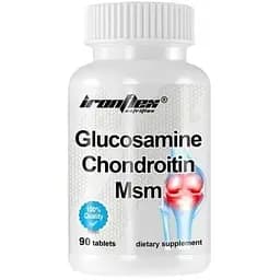 Препарат для суглобів і зв'язок IronFlex Glucosamine + Chondroitin + MSM, 90 таблеток