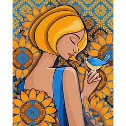 Картина за номерами Ideyka Сонячна пташка ©mosyakart Идейка KHO2590 40х50 см