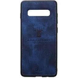 Чохол-накладка Toto Deer Shell With Leather Effect Case Samsung Galaxy S10+ Dark Blue