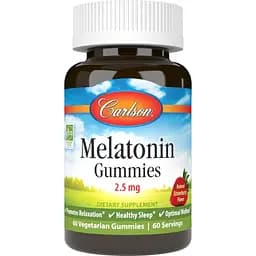Натуральна добавка Carlson Labs Melatonin Gummies Полуниця 60 желейок