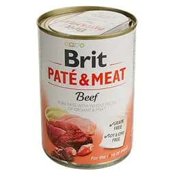 Вологий корм для собак Brit Pate & Meat Beef з яловичиною та індичкою 400 г - мініатюра 2