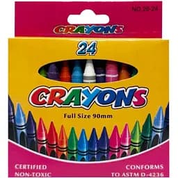 Набор восковых цветных карандашей Bambi Crayons 8496-24B 24 цвета