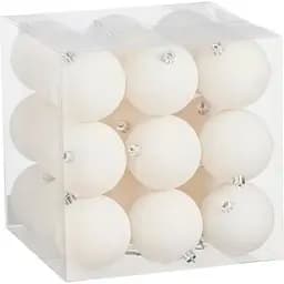 Набір ялинкових куль Mica Decorations білі 6 см 27 шт. (1170791)