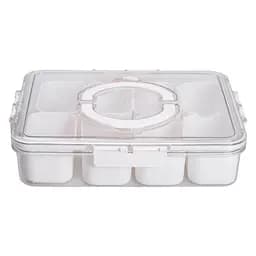 Контейнер для зберігання на 8 відсіків 31*24*7 см, білий Yiwu HP-27-3 - мініатюра 19