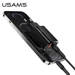 Зарядний адаптер блок мережевий USAMS T35 Fast Charger US-CC121 2 порти 20 Вт чорний - мініатюра 3