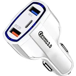 Зарядний пристрій Xiamen 2USB Type-C PD35W QC 3.0 White (050554)