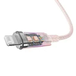 Кабель Baseus Explorer Series Fast Charging Cable with Smart Temperature Control Cable USB to Lightning 2.4A 1m CATS010004 Pink - мініатюра 4