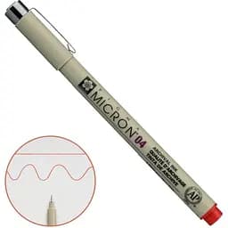 Линер Pigma Micron (0.4) 0.4 мм Красный Sakura