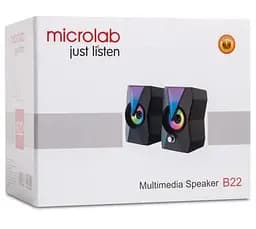 Колонки 2.0 B22 Black 2 x 3 Вт Microlab teh0021005 - мініатюра 3