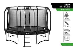 Батут Salta First Class Black, круглый, 427 см, черный (5374A)