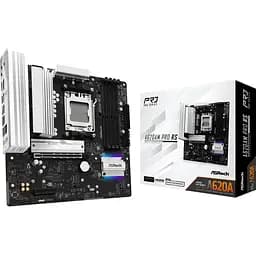 ASRock A620AM PRO RS (AM5/A620A, 4*DDR5, PCIex16, DP/HDMI, 2xSATA, 3xM.2, 2.5GLan, 8ch, mATX) - мініатюра 4