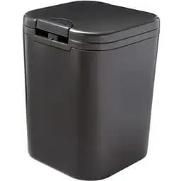 Відро для сміття MBM My Home з кришкою 2 л антрацит (BIN-06 2L ANTHRACITE) - мініатюра 2