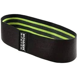 Тканинна гумка для фітнесу та спорту Power System PS-4092 Booty Band LVL 2 Black/Green (d_80 см, 12-16 кг) (4092GN-0)