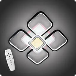 Люстра світлодіодна 517 Light 3color з пультом 95Вт Чорний (01889)