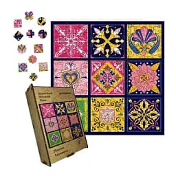 Дерев'яний фігурний пазл Плитка Таємнича, А3, Картонна коробка 200 елементів