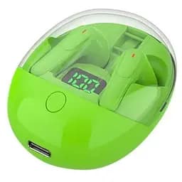 Наушники беспроводные блютуз TWS Pro One с боксом для зарядки Green (16507)