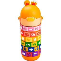 Термос дитячий Happy Life HP17305O інтерактивний з ручкою 430 мл, помаранчевий
