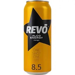 Напій слабоалкогольний енергетичний Revo Mango 8.5% 0.5 л з/б