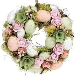 Вінок великодній Bona Рожеві квіти 24 см (000265409)