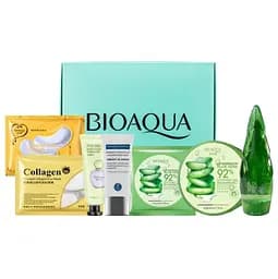 Подарочный набор Bioaqua: Маска для лица 30 г + Крем для рук 30 г + Увлажняющий гель 220 г + Гель 120 г + Гидрогелевые патчи 7.5 г + Крем для тела 30 г + Гидрогелевые патчи 7.5 г