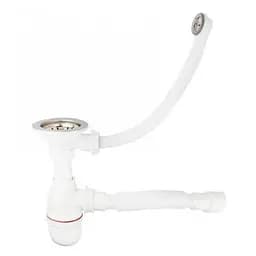 Сифон для мийки Bakimay PL1048 3 1/2" з переливом для керамічних мийок 30412