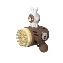 Пістолет з мильними бульбашками, зі світловими ефектами, механічний, з мильним розчином (В асортименті) 777-15