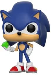 Фигурка Funko Pop Фанко Поп ежик Соник с изумрудом Sonic The Hedgehog Sonic with Emerald 10 см SH 284