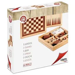 Настольная игра CAYRO 3 в 1 (шахматы-шашки-нарды) (поле 30х30 см) (603)
