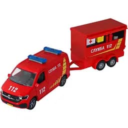 Ігровий набір TechnoDrive Volkswagen Служба 112 з причепом (520322.270)