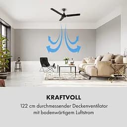 Стельовий вентилятор Klarstein Spin Doctor Ø 122 см 9963 м³/год 56 Вт (10028296) - мініатюра 5