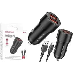 Зарядний пристрій Borofone BZ19 Type-C 2 x USB/2.4 A