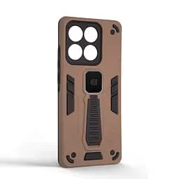Чехол для Motorola Edge 60 Pro 5G, Proover, коричневый, с подставкой и магнитом, противоударный, ударопрочный, бронированный, панель-накладка, защита всего корпуса, термополиуретан (TPU) + поликарбонат (PC), ArmorStandart (ARM86029) - мініатюра 2