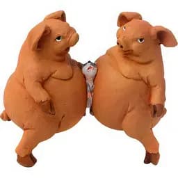 Декоративна фігурка Lefard Свинки 11х8х7 см коричнева (450-396)