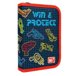 Школьный пенал твердый Yes одинарный с двумя клапанами HP-04 Blaster