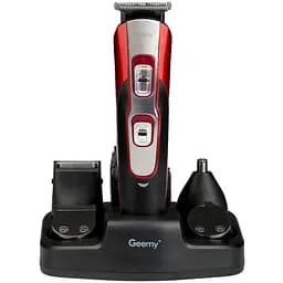 Машинка для стрижки волос Geemy GM-592, мужской триммер 10в1, аккумуляторный, черный