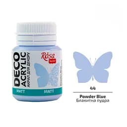 Акрил для декору Блакитна пудра (44) матовий 20 мл Rosa Talent