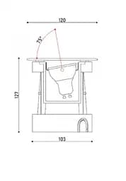 Світильник ґрунтовий KLOODI KDGL-SC120X120 GU10 ADJ HC - мініатюра 3